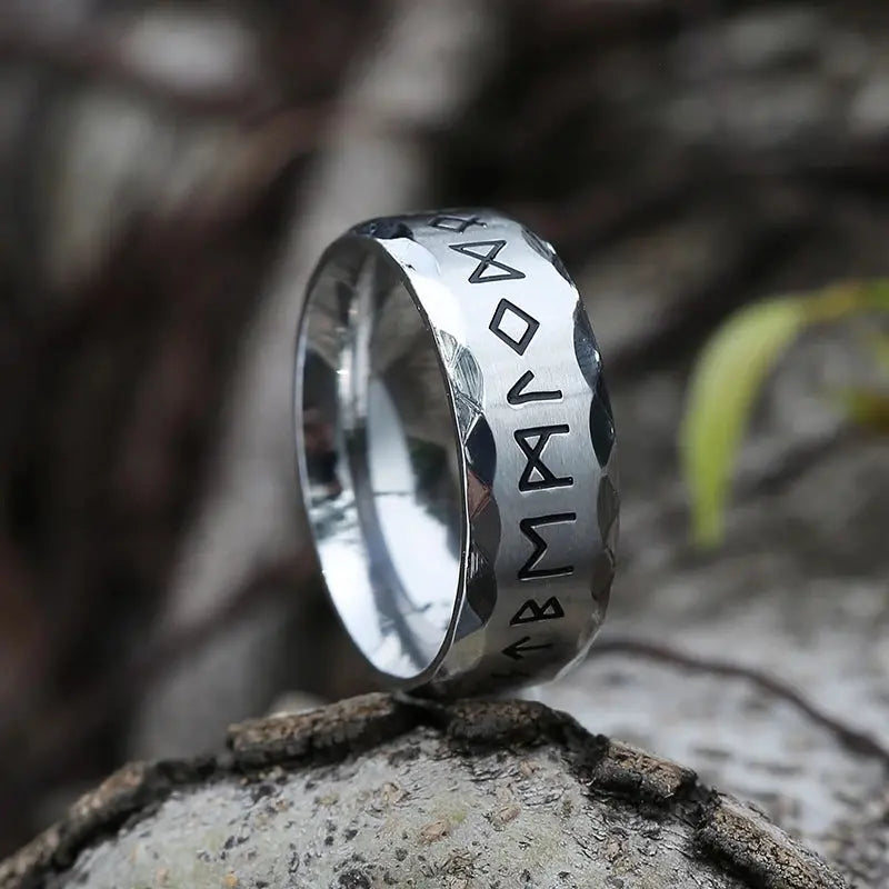 Nordic Trinity Knot Ring - Authentic Viking Celtic Steel Wedding Band - Viking Heritage Store