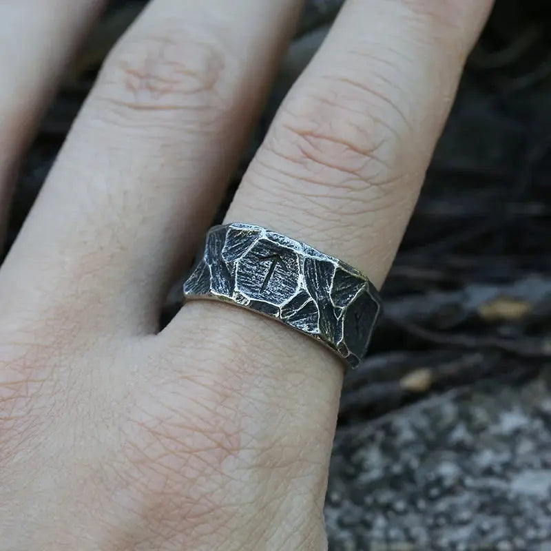 Nordic Trinity Knot Ring - Authentic Viking Celtic Steel Wedding Band - Viking Heritage Store