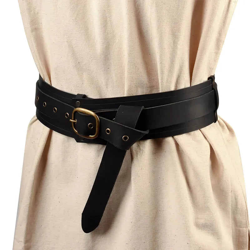 Wide Leather Waist Belt  Leather Belt Viking Medieval – French Meadows