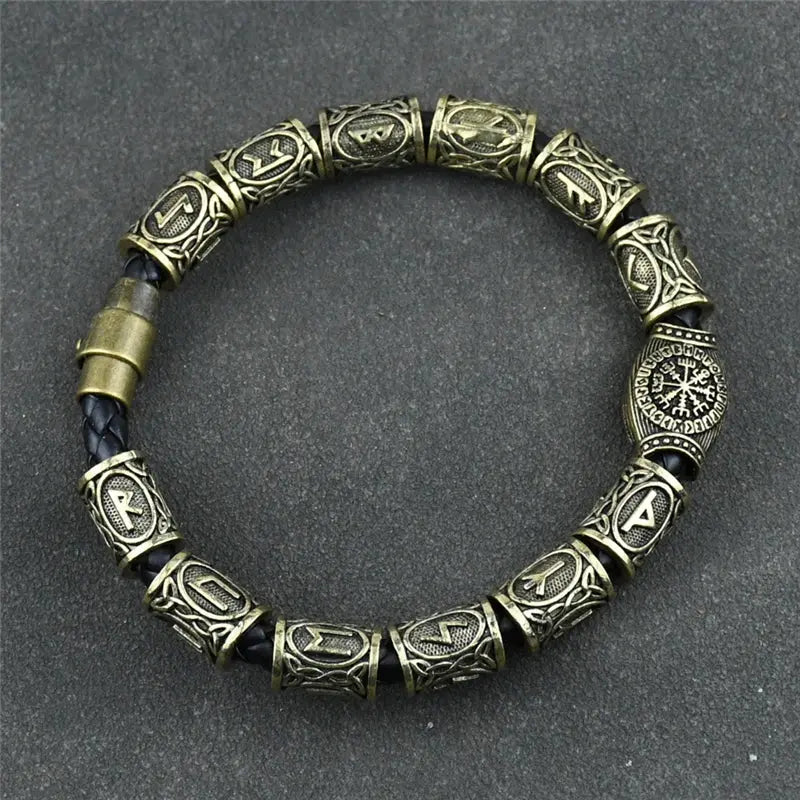 Unisex Viking Runic Charm Bracelet - Unique Nordic Jewelry Viking Heritage Store