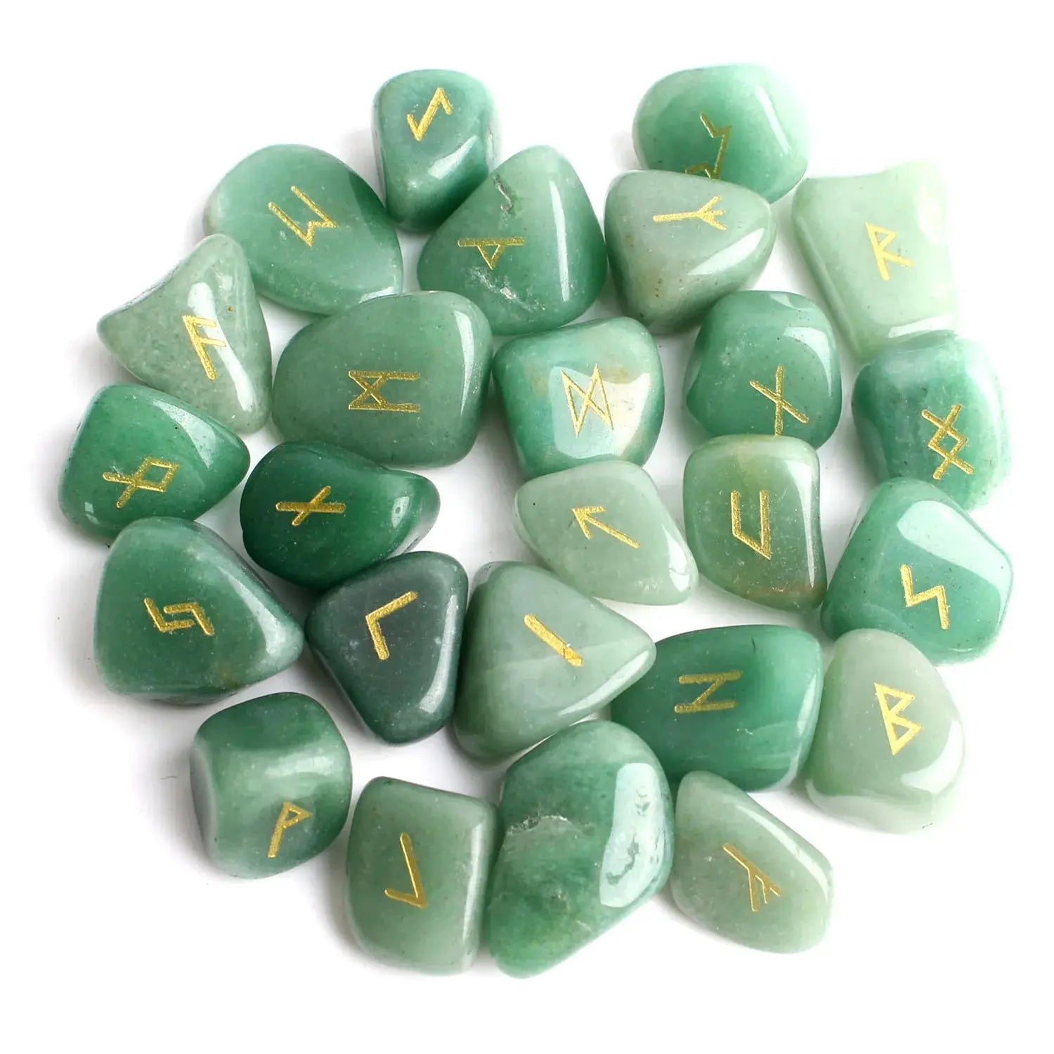 25 Viking Rune Stones Natural Healing Crystals Fluorit