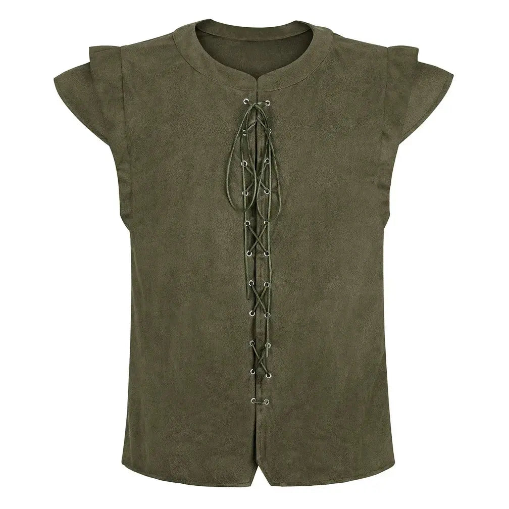 Viking waistcoat green army