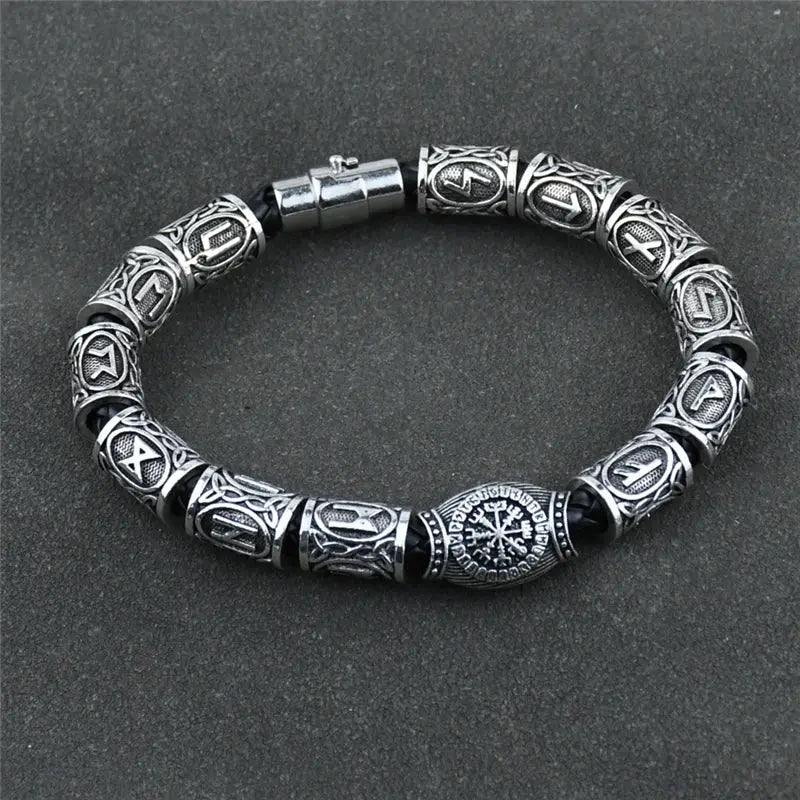 Unisex Viking Runic Charm Bracelet - Unique Nordic Jewelry Viking Heritage Store