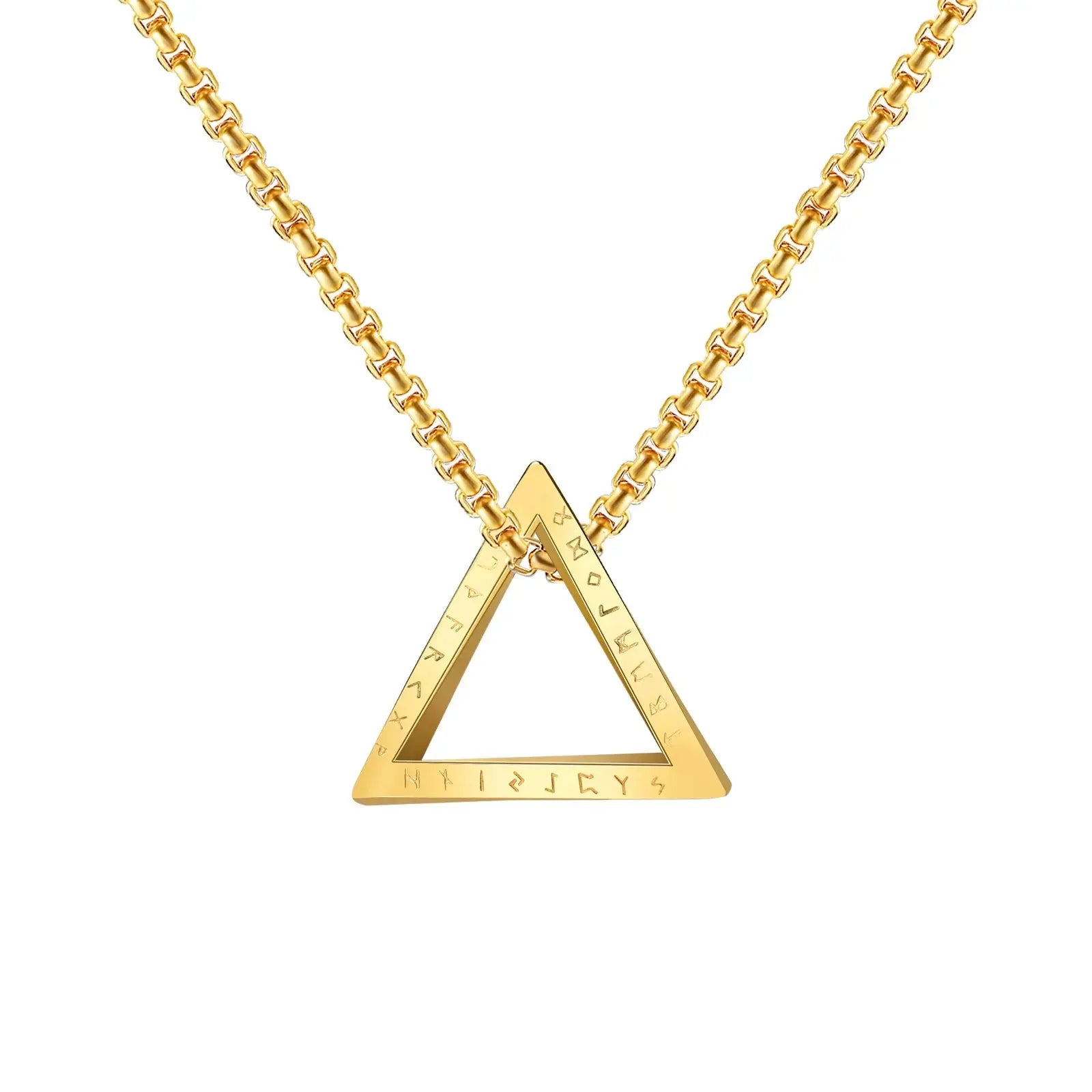 Viking Pendant Valknut Charm golden