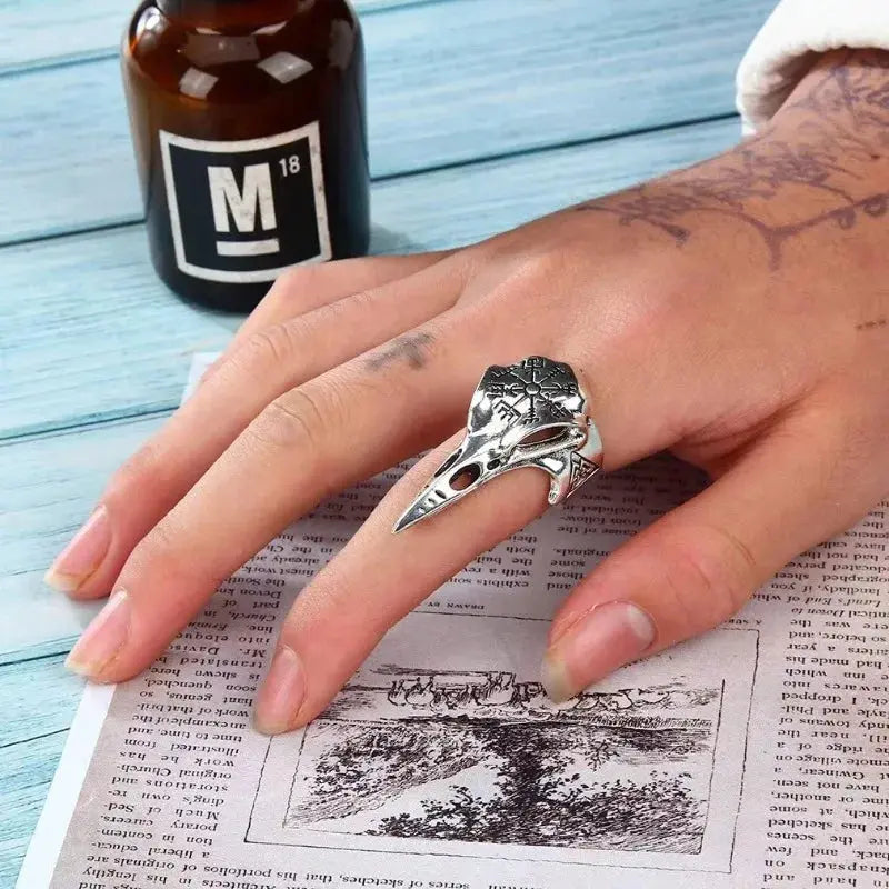 Adjustable Viking Bird Beak Ring