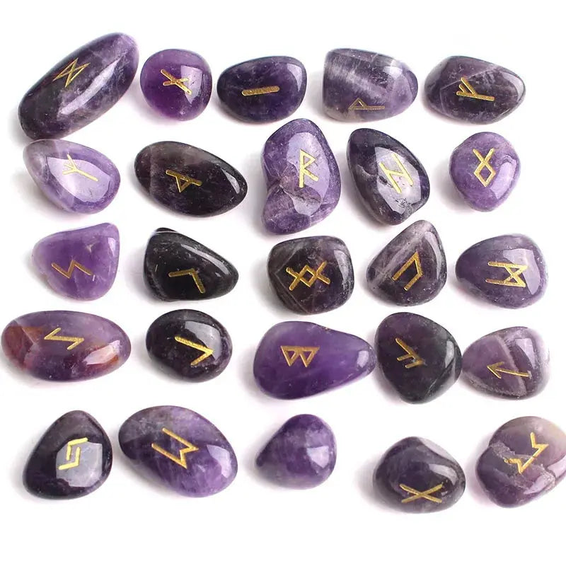 Viking Rune Stones Natural Healing Crystals