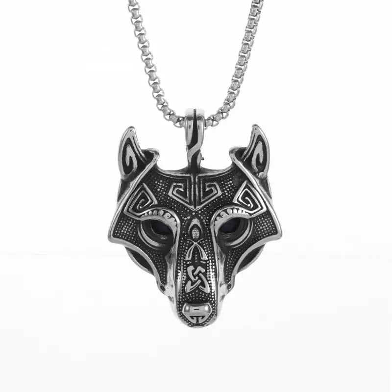 Men's Fenrir Viking Wolf Pendant Black 2