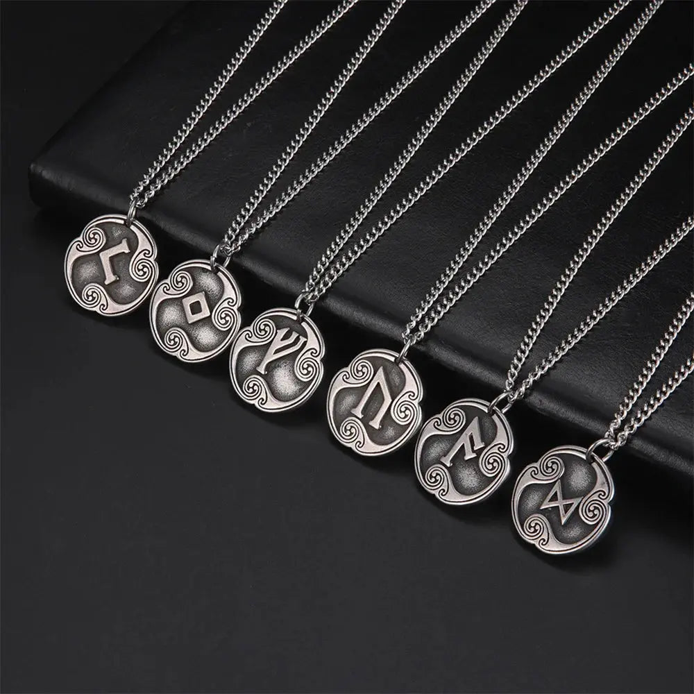 Vintage Viking Stainless Steel Rune Pendant Necklace Viking Heritage Store