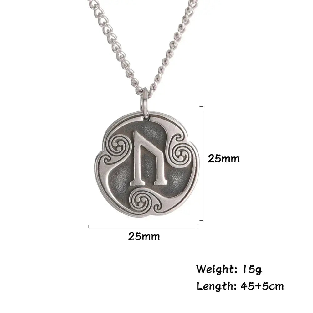 Vintage Viking Stainless Steel Rune Pendant Necklace Viking Heritage Store