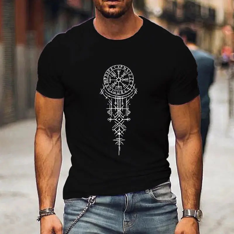 Viking Compass Graphic T-Shirt