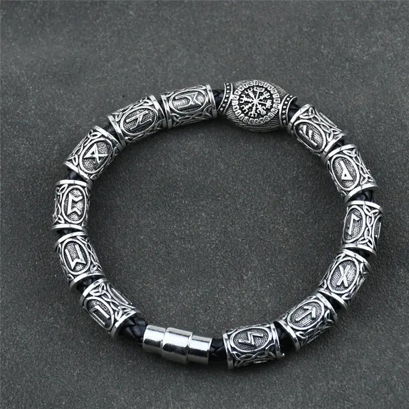 Unisex Viking Runic Charm Bracelet - Unique Nordic Jewelry Viking Heritage Store