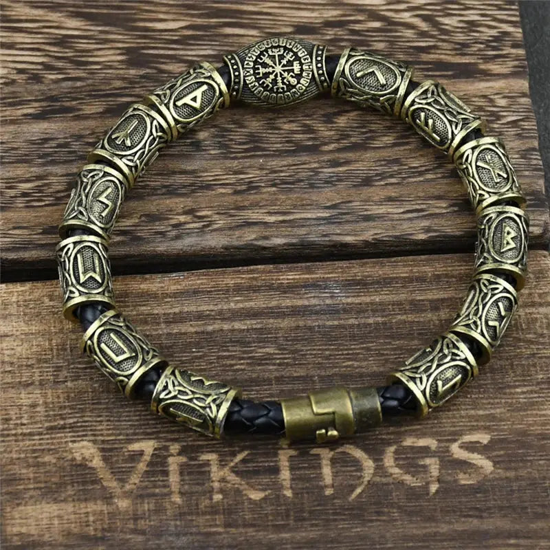 Unisex Viking Runic Charm Bracelet - Unique Nordic Jewelry Viking Heritage Store