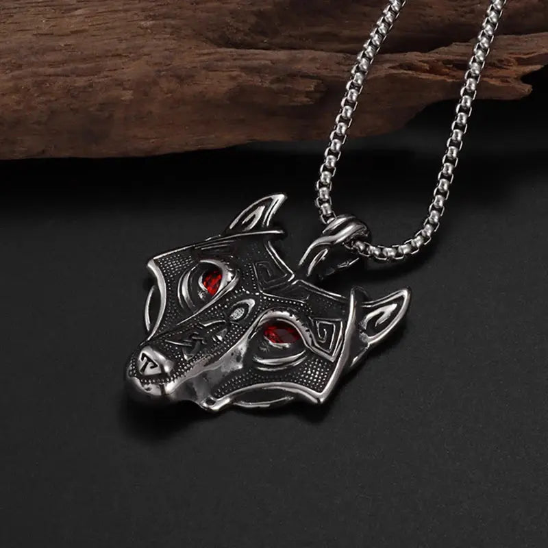 Men's Fenrir Viking Wolf Necklace