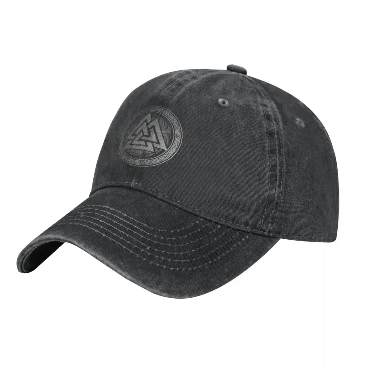 Viking Cap with Valknut Symbol