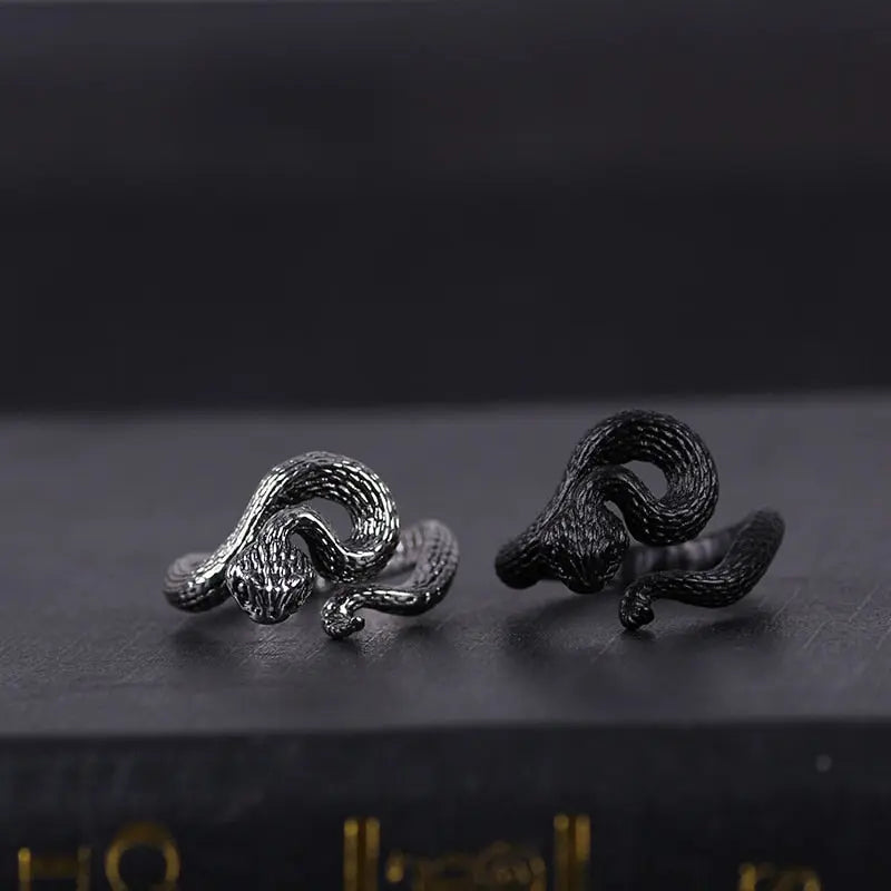 Black White Ring Snake - Viking Heritage Store