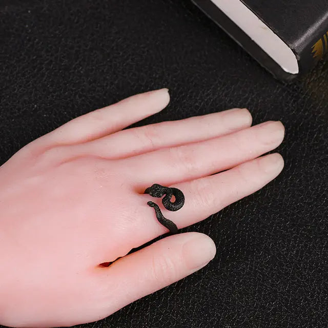 Black White Ring Snake - Viking Heritage Store