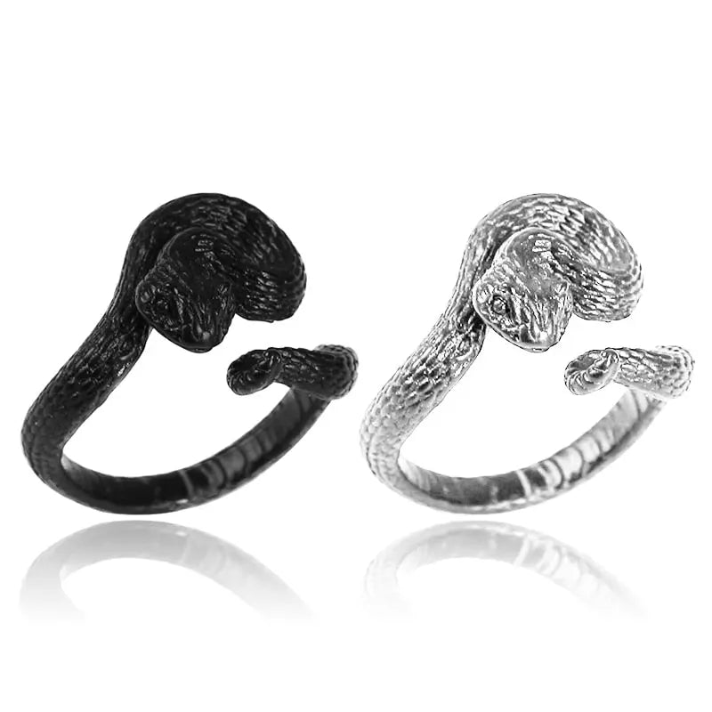 Black White Ring Snake - Viking Heritage Store