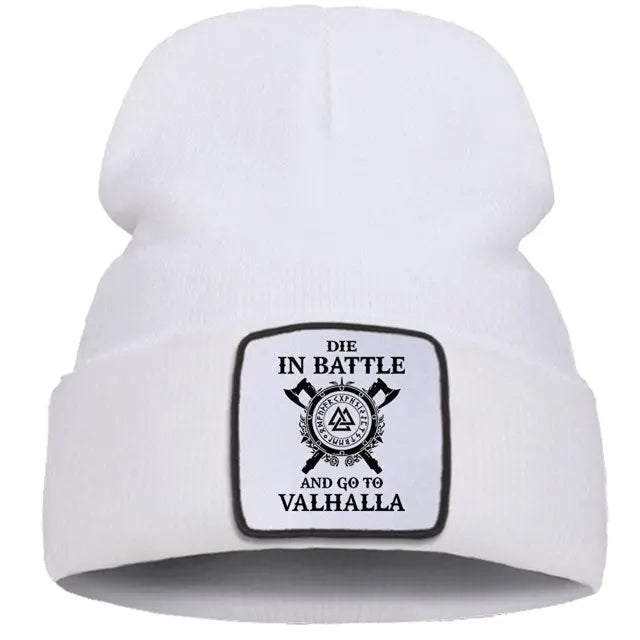 Die in Battle and Go to Valhalla Beanie - Viking Heritage Store