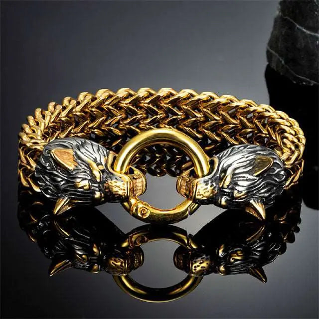 Fenrir Wolf Bracelet - Viking Heritage Store