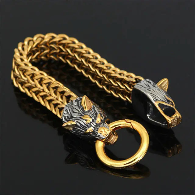 Fenrir Wolf Bracelet - Viking Heritage Store