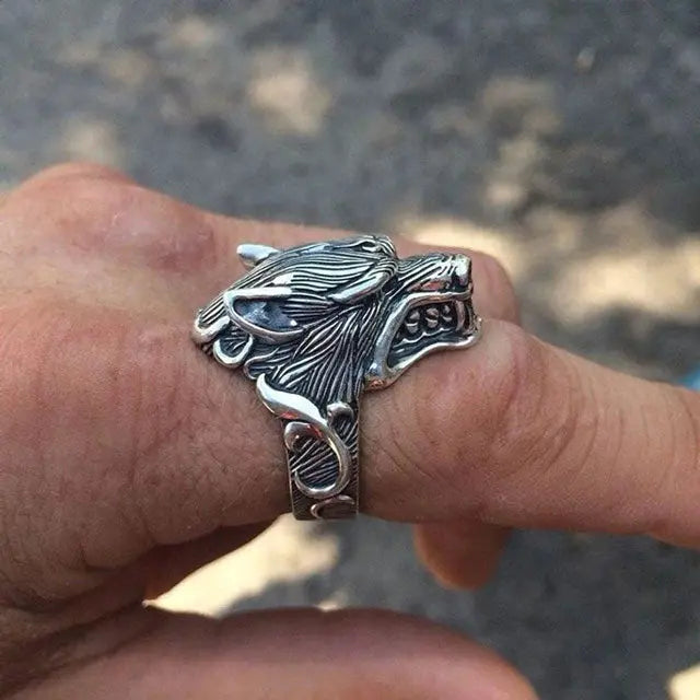 Fenrir Wolf Fear Ring - Viking Heritage Store