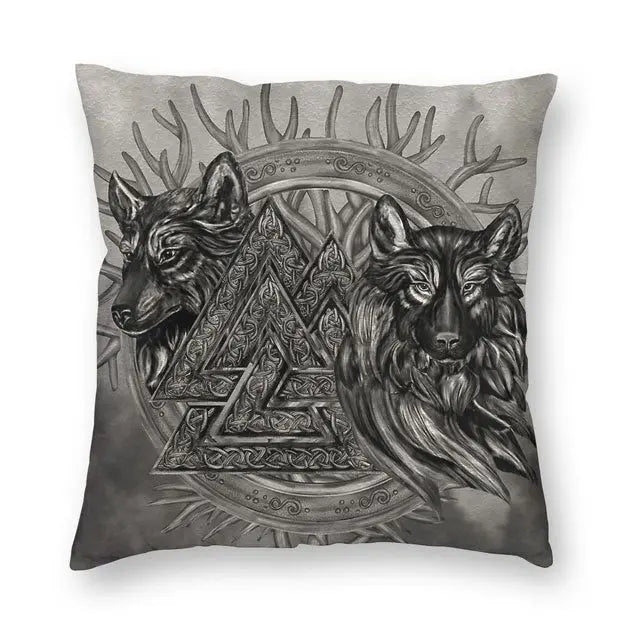 Geri & Freki Pillow Case - Viking Heritage Store