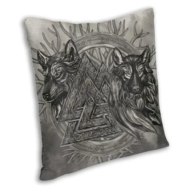 Geri & Freki Pillow Case - Viking Heritage Store