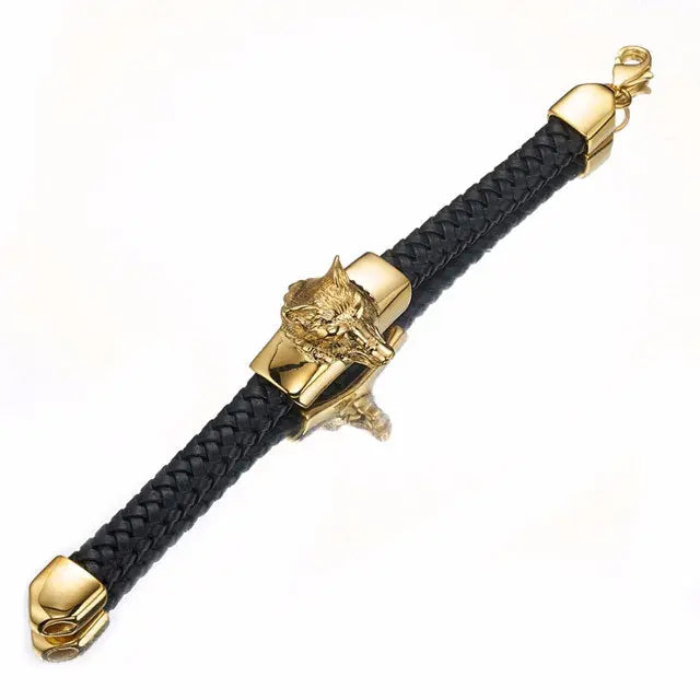 Gold Fenrir Bracelet - Viking Heritage Store