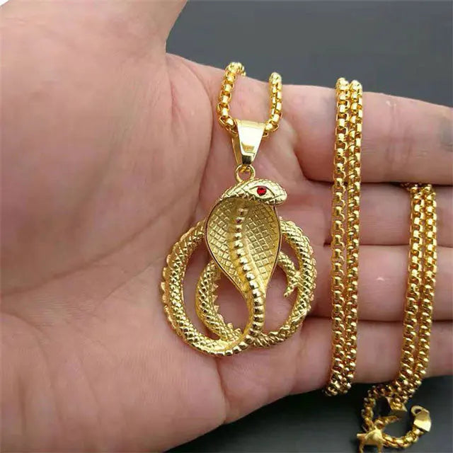 Gold Snake Necklace - Viking Heritage Store