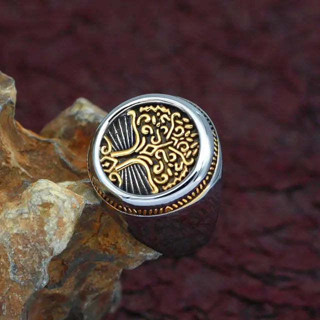 Gold Tree of Life Ring - Viking Heritage Store