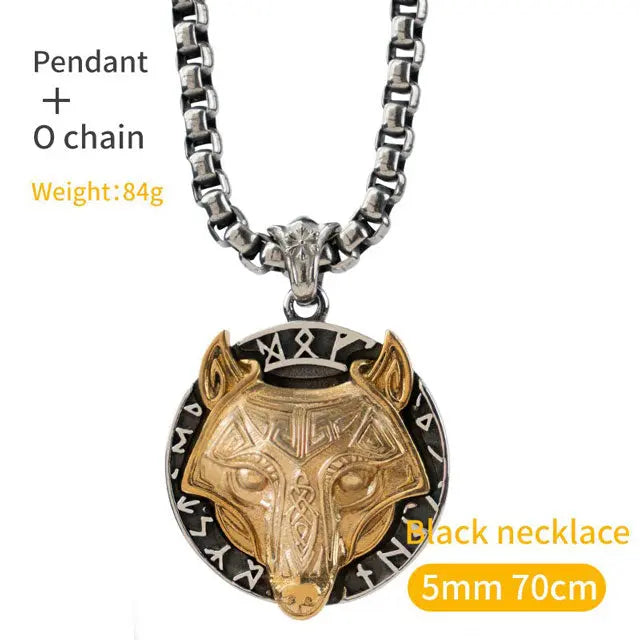 Gold Wolf Necklace - Viking Heritage Store