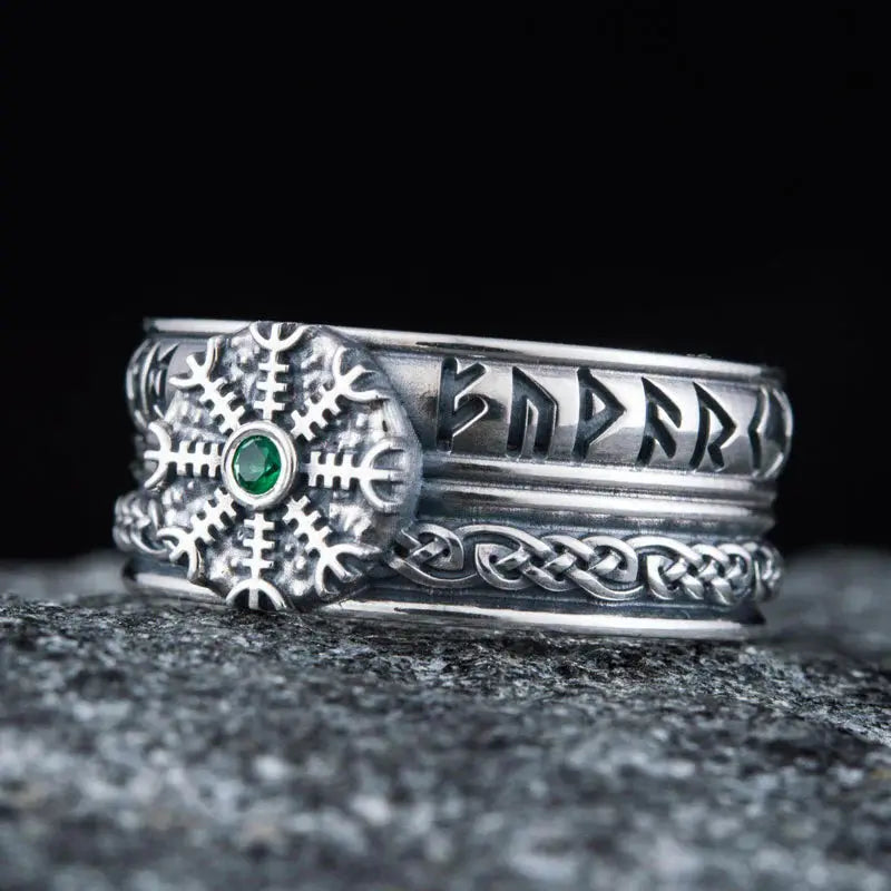 Helm Of Awe Ring (Silver) - Viking Heritage Store