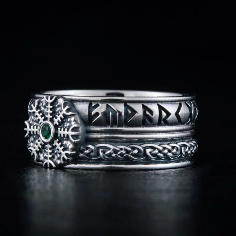 Helm Of Awe Ring (Silver) - Viking Heritage Store