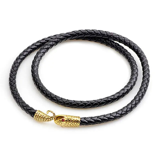 Leather Snake Bracelet - Viking Heritage Store