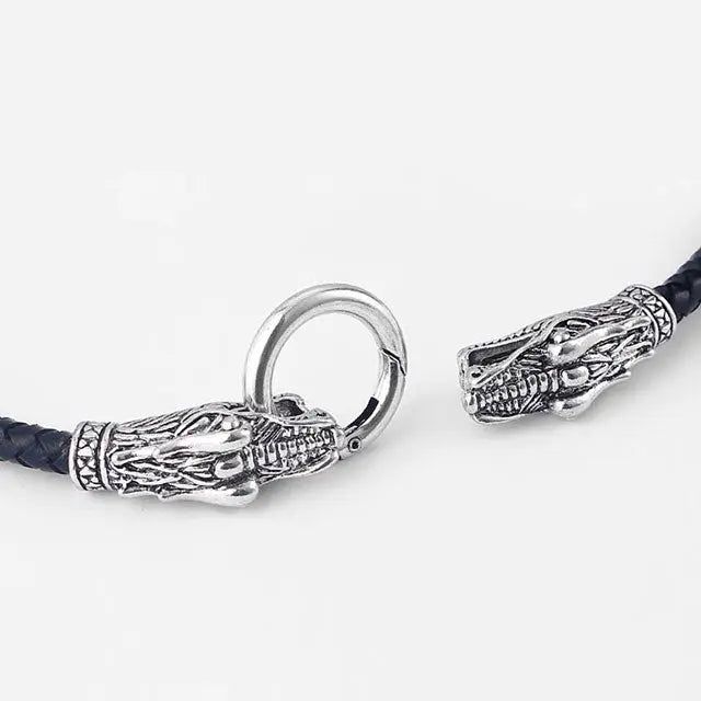 Leather Snake Choker Necklace - Viking Heritage Store