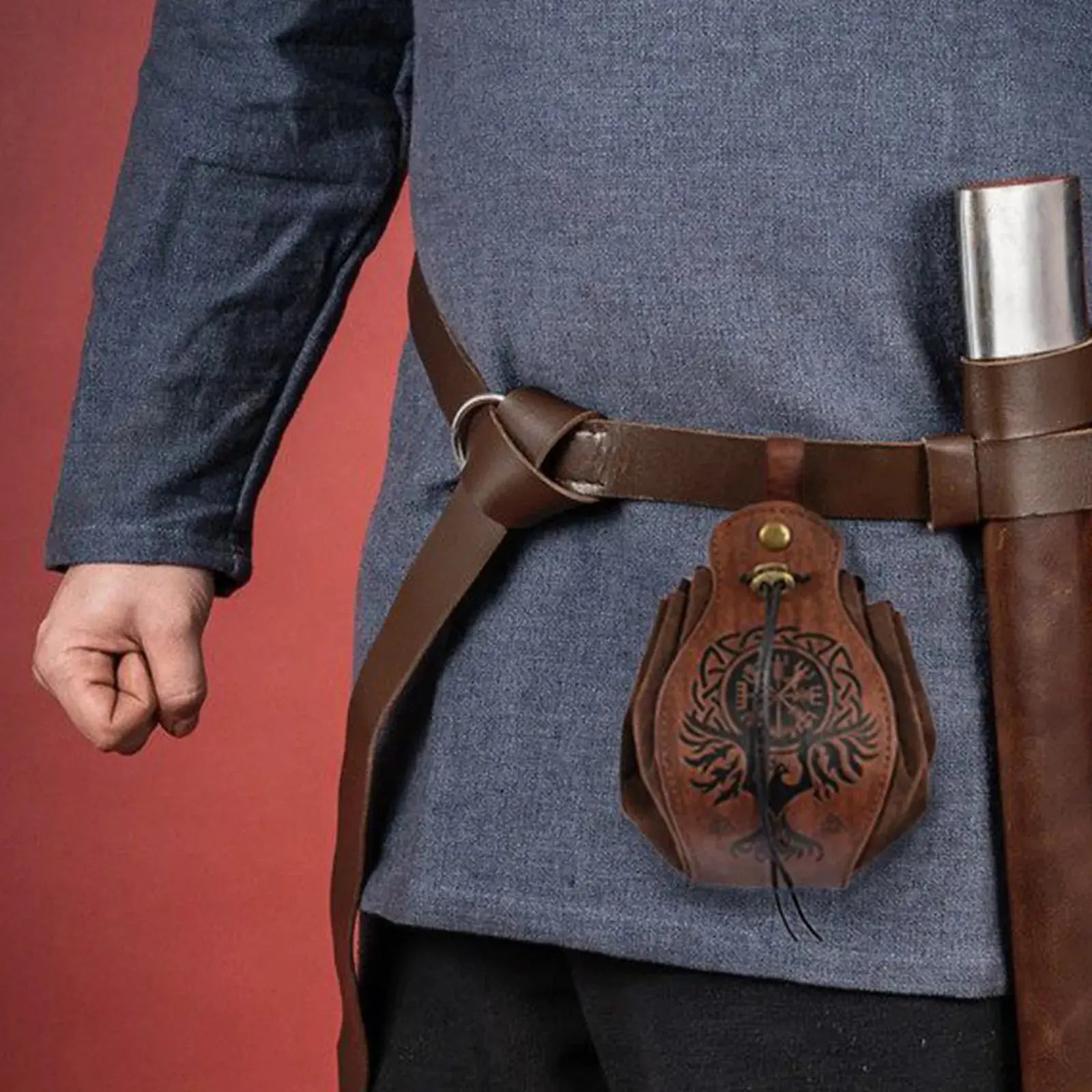 Leather Viking Belt Pouch-Viking Heritage Store