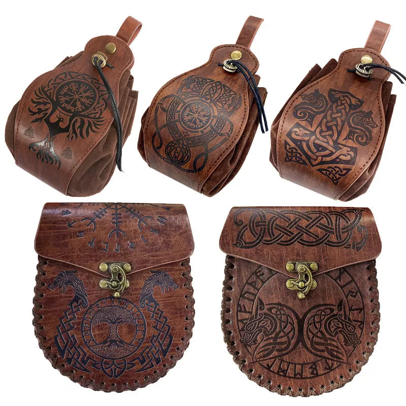 Viking pouch - 5 designs available - with or without metal closure