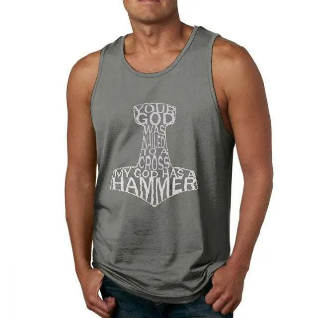 Mjolnir Hammer Tank Tops - Viking Heritage Store