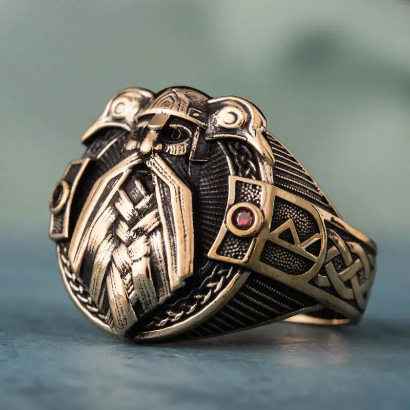 Odin Ring (Solid Bronze) - Viking Heritage Store