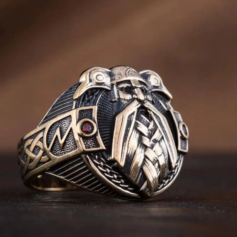 Odin Ring (Solid Bronze) - Viking Heritage Store