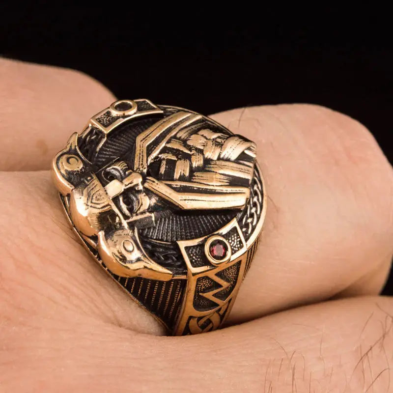 Odin Ring (Solid Bronze) - Viking Heritage Store