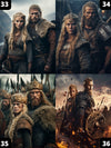 Personalized Viking Couple Portrait Model 7