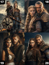 Personalized Viking Couple Portrait Model 3