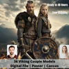 Personalized Viking Couple Portrait | From Your Photos