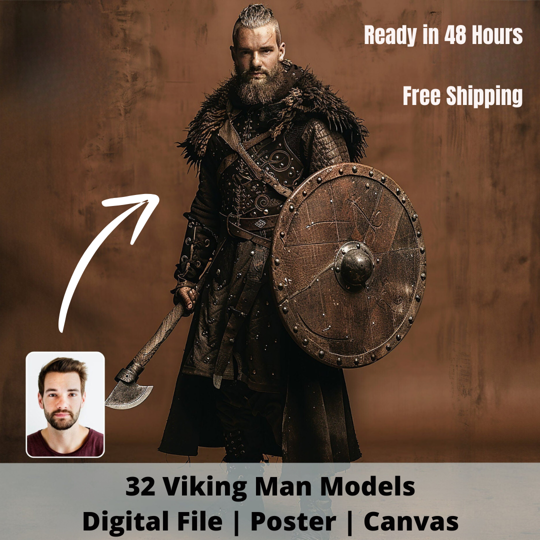 Personalized Portrait - Viking Man-Viking Heritage Store