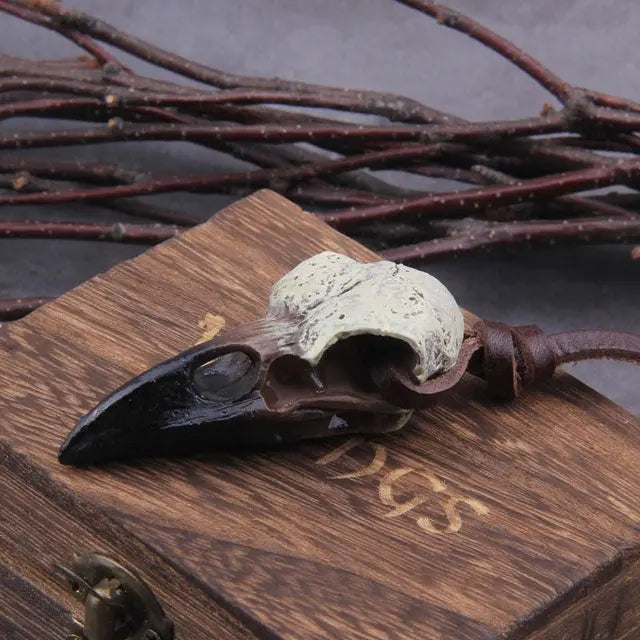 Raven Skull Necklace - Viking Heritage Store