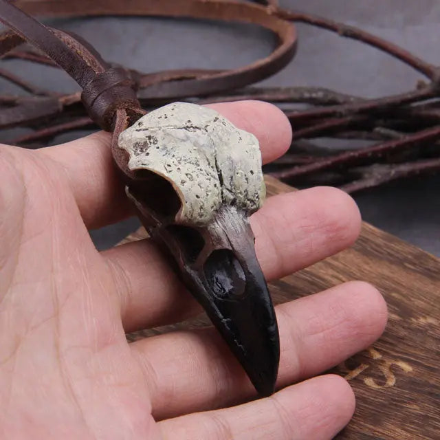 Raven Skull Necklace - Viking Heritage Store