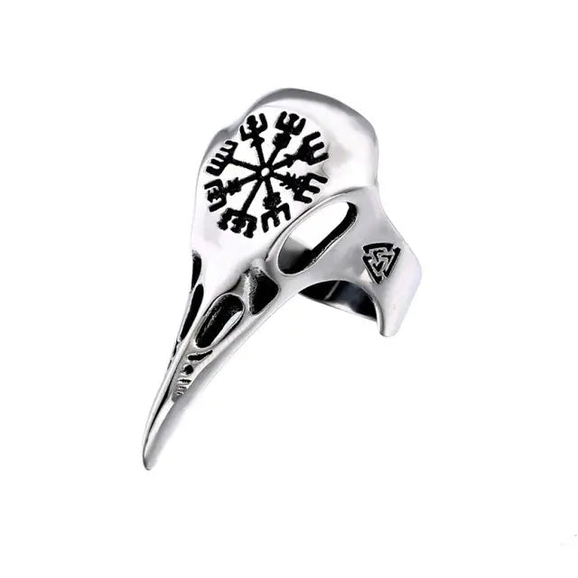 Raven Skull Ring - Viking Heritage Store