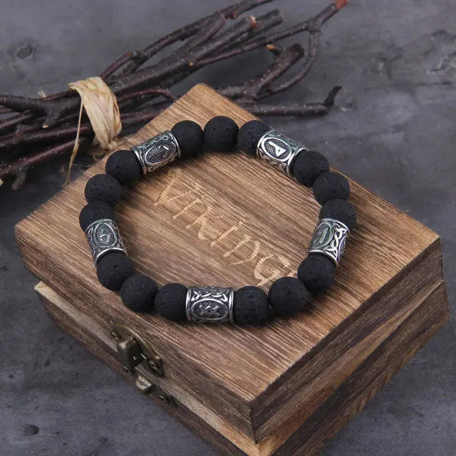 Runes Bead Bracelet - Viking Heritage Store