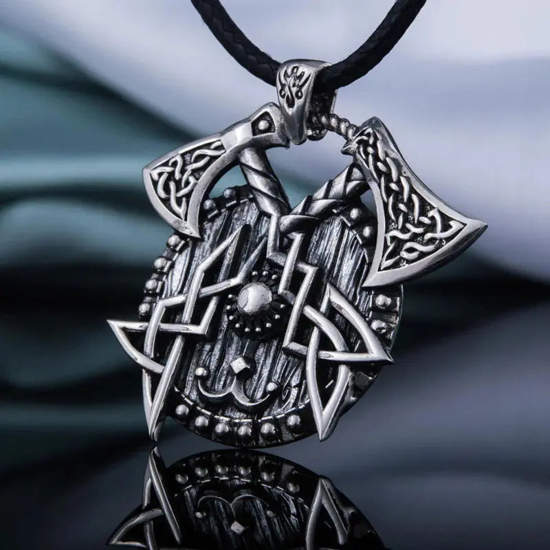 Shield Necklace (Silver) - Viking Heritage Store